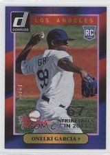 2014 Panini Donruss The Rookies Silver Season Stat Line 55/67 Onelki Garcia 0a1