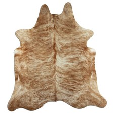 Premium Kuhfell Teppich XXL Rinderfell L190 x B215 cm hellbraun beige K329