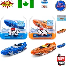 Interactive Robo Boat Duo - Stunning Tiger Shark + Robo Shark for Active Kids
