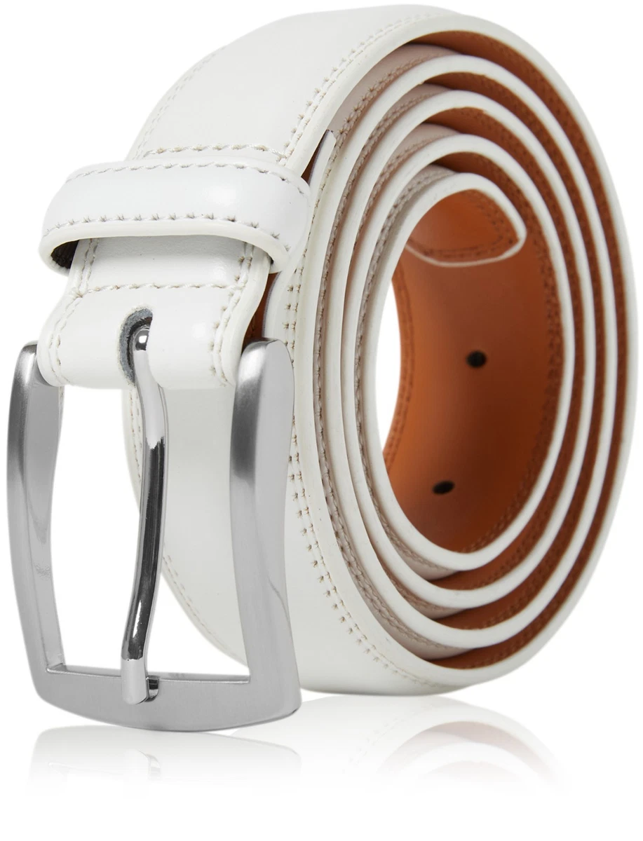 White Leather Belts for Men for sale | eBay