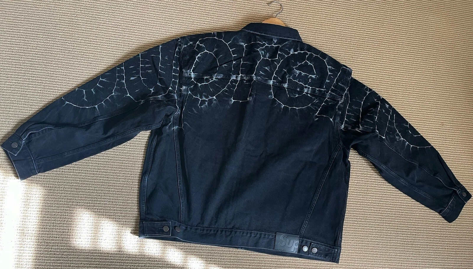 Veste camionneur en denim Supreme Shibori noir   XXL   NEUVE