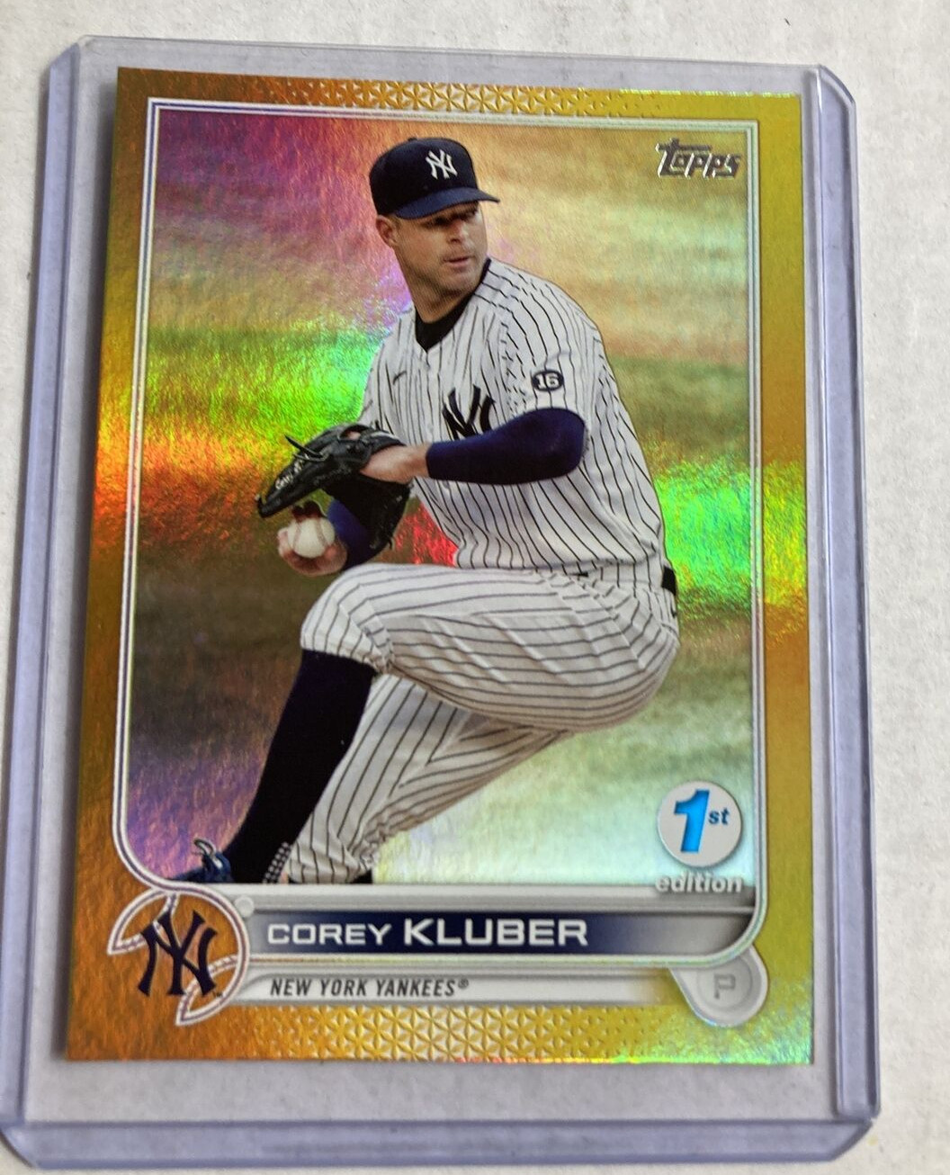 2022 Topps Series 1 1st Edition #69- COREY KLUBER Gold Foil SP 1st Edition