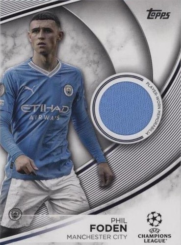 2020/21 Topps Chrome UEFA Phil Foden #FS-PF Future Stars Sapphire