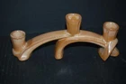 Frankoma Pottery Desert Gold Brown Satin Triple Light Candle Holder  #306