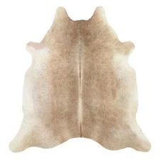8x7 FEET ! Genuine Cowhide Rug natural hair BEIGE Cowhides Cow Hide Skin brown