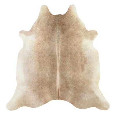 8x7 FEET ! Genuine Cowhide Rug natural hair BEIGE Cowhides Cow Hide Skin brown