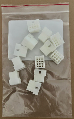 BAG OF 12 MOLEX 03-09-2121 STANDARD .093'' PIN AND SOCKET PLUG HOUSING