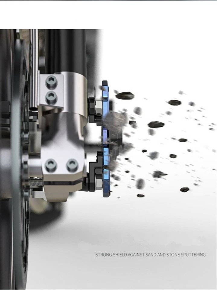 Cubierta de bomba de freno de disco delantero de protección de motocicleta CNC negro + rojo con tornillo M8 Foto 3 de 4