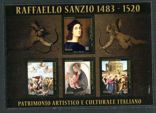 ITALY 2020 souv. sheet 4 stamps - RAFFAELLO SANZIO - mnh