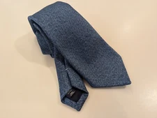 Altea Tie - 55% Silk 45% Cotton Blue made in Italy 60" Long 3 5/8" Wide