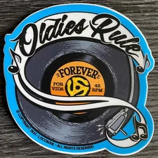 Oldies Rule Forever! Old School 45 Records Music Sticker