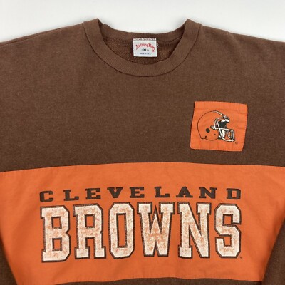 Vintage Cleveland Browns Nutmeg Mills Crewneck Color Block