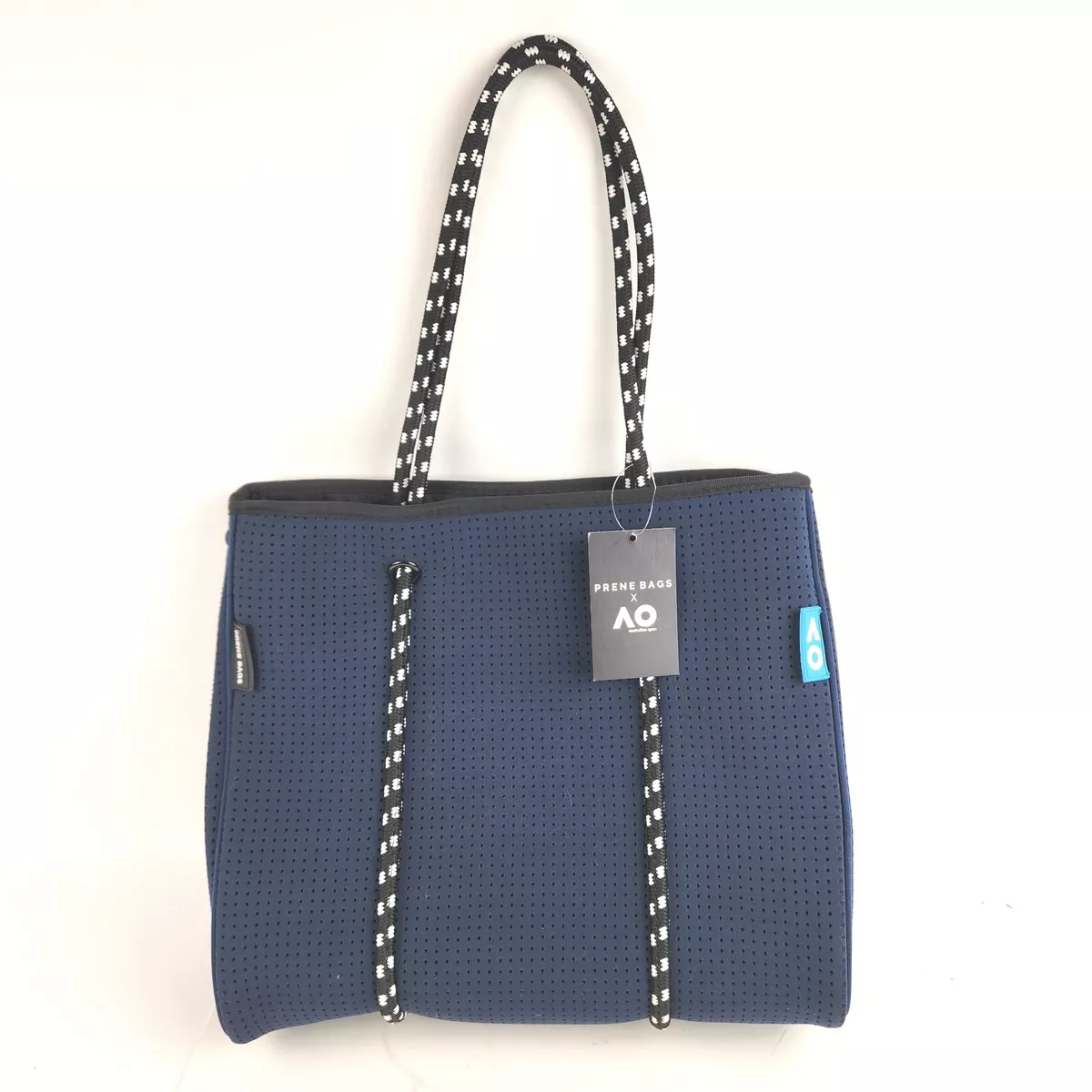 PRENE BAGS Navy Neoprene Tote Rope Handles NEW with Tag