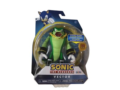 Jakks Pacific SONIC The Hedgehog VECTOR 4'' Figure w/ Accessory - Brand New