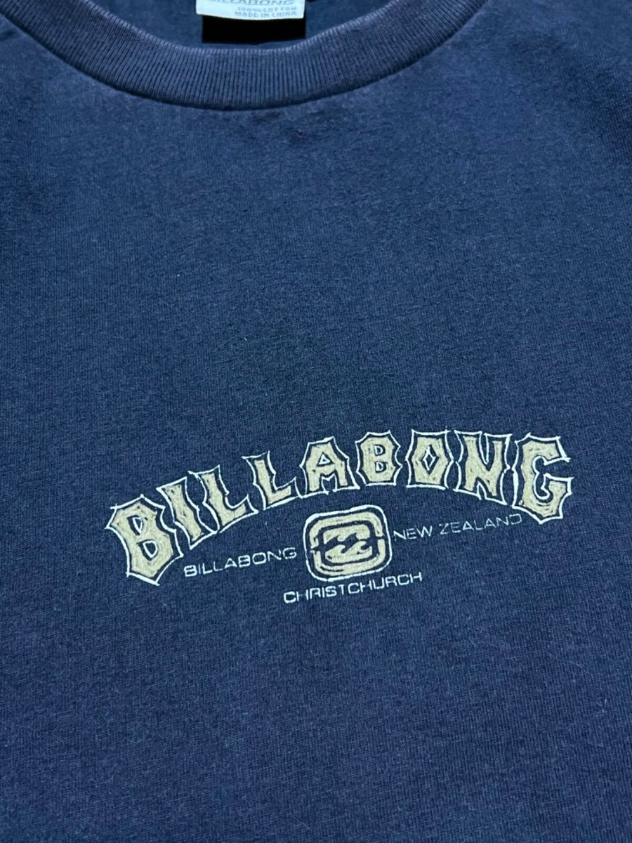 Vintage 90s Billabong Surf T-Shirt Big Logo Graphite Gray Men's