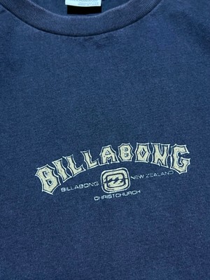 Vintage 90s Billabong Surf T-Shirt Big Logo Graphite Gray Men