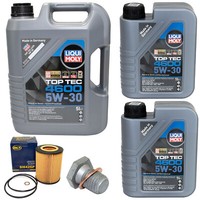 MotoröL Set 4600 5W-30 Liqui Moly 7 Liter + ÖLfilter + Schraube FüR BMW 7Er 730I