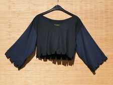 ausgefallenes Oberteil MUELLER & CONSORTEN kurz schwarz Zacken Gr. S / M ?