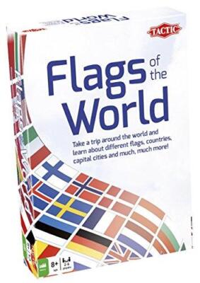 Tactic Games US Flags of The World Family Card Game - Educational & Fun - Play &