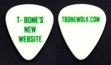 Hall & Oates T-Bone Wolk Signature New Web Site White/Green Tour Guitar Pick