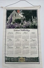 Colonial Williamsburg VA 2001 Calendar Kitchen Towel 16” x 26”