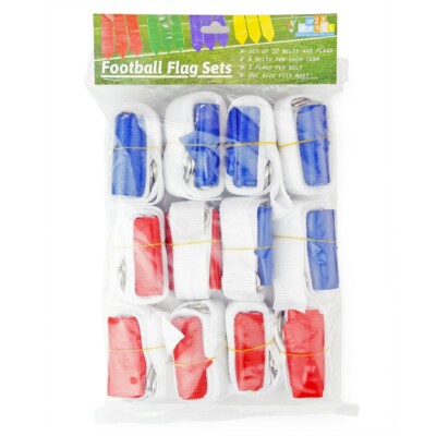 WYZworks 12-Player Flag Football Belt Set - 36 Flags (3 Per Belt), Adjustable Up To 50", For Youth & Adult League Play