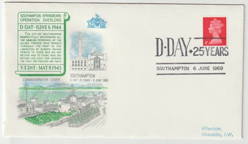 6/6/1969 UK GB Cover - Southampton Springboard Operation Overlord - D-Day 25