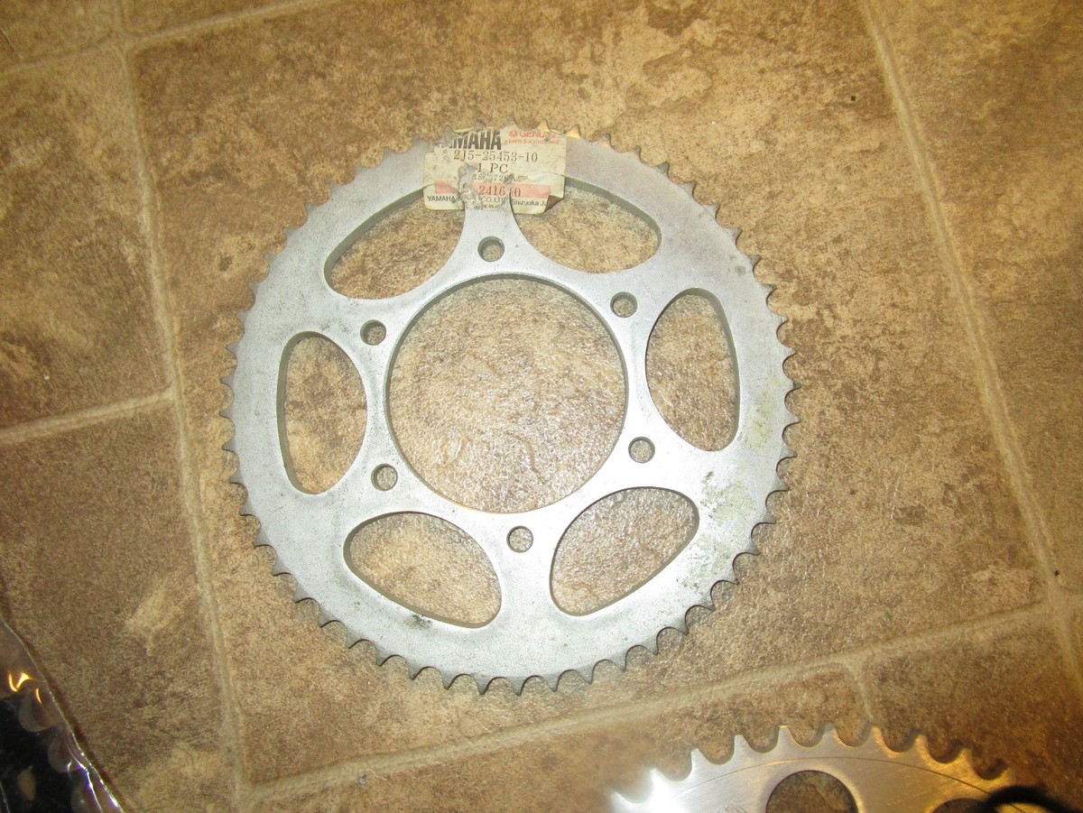 YAMAHA OEM REAR SPROCKET - LARGER 53T - 1978 YZ80 NOS 2j5-25453-10