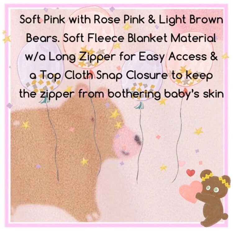 NWT Carter s Baby Girl Fleece Sleep Bag Sack Wearable Blanket