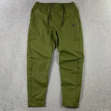 Nike Sportswear Tech Pants Mens Medium Essentials Unlined Jogger Green DR9101-32