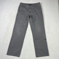 Vintage Oakley Softwear Chino Pants Gray Embroidered Logo Straight Leg Khakis