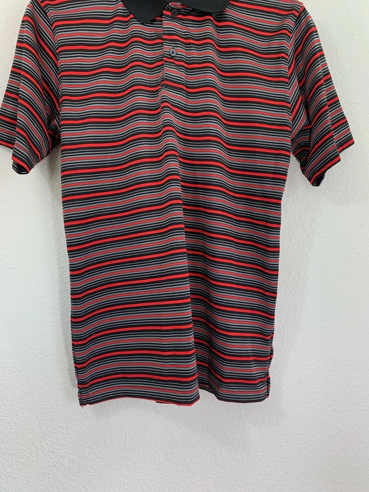 Chicos XXL 2XL XX-Grande George Rayas Polo Top Informal Escuela Negro y Rojo Foto 2 de 4