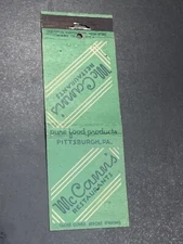 Vintage Pennsylvania Matchbook “McCann’s Restaurants” Pittsburgh
