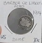 1911-D BARBER DIME10c silver ORIGINAL COIN POPULAR DATE  SHIPS FREE