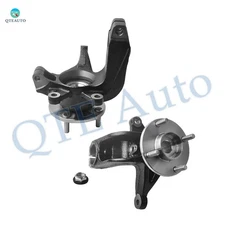 Pair of 2 Front Left-Right Steering Knuckle & Wheel Hub For 2006-2011 Ford Focus