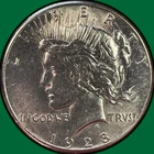 1928 Peace Dollar Choice Almost Uncirculated AU+ Coin #43135