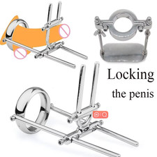 Heavy Steel Ball Stretcher Chastity CBT Scrotum Stretching Clamp Device for Male