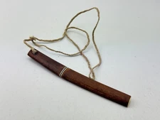 Vintage Miniature 7" Samurai Sword Wood Carved 3" Metal Blade Letter Opener