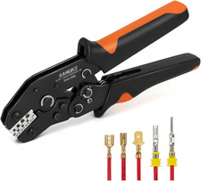 Wire Crimping Tool, Ratcheting Wire Crimper for Open Barrel Terminal Connectors,
