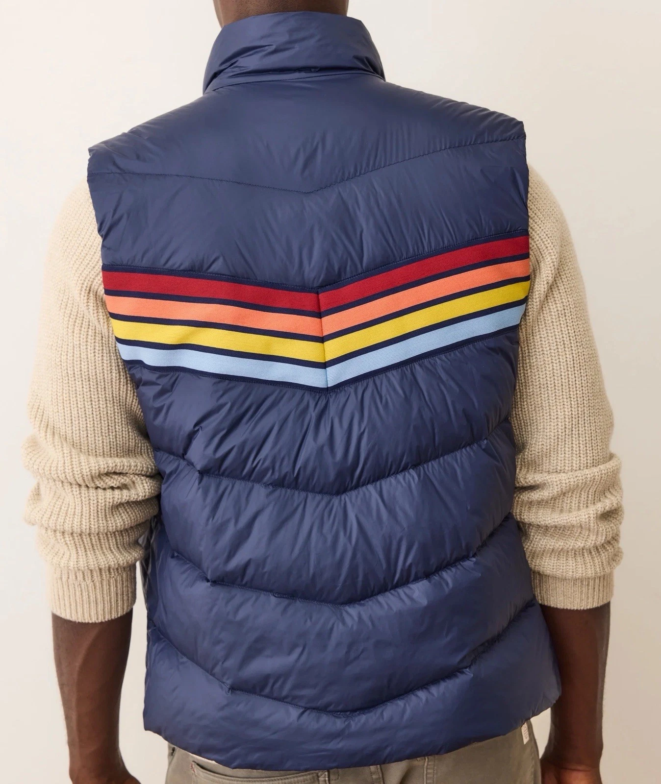 Marine Layer Bode Puffer Vest Men’s XL Navy $200 MSRP image 3