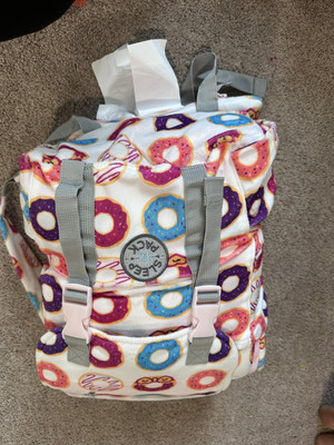 Mimish ~ 20'' x 50'' Kids Sleep N Pack ~ Donut Pattern ~ Sleeping Bag/Backpack