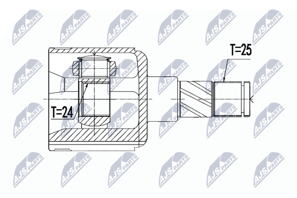 NTY NPW-PL-126 Gelenksatz, Antriebswelle Vorne Links FüR Opel-image