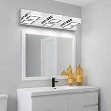 20'' Dimmable LED Vanity Light 3-Light Chrome Bathroom Wall Fixture Modern