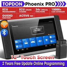 TOPDON Phoenix PRO Car Diagnostic Tool OBD2 Scanner Code Reader ECU Key Coding