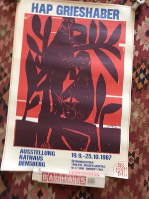 HAP  Grieshaber, Austellungsplakat Rathaus Bensberg 1987