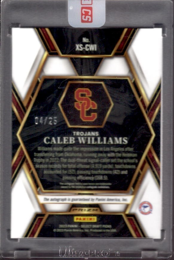 CALEB WILLIAMS 2023 Panini Select X-Factor Tie-Dye Prizm RC
