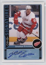 2012-13 O-Pee-Chee Signatures Jonathan Ericsson #OPC-JE Auto 01qm