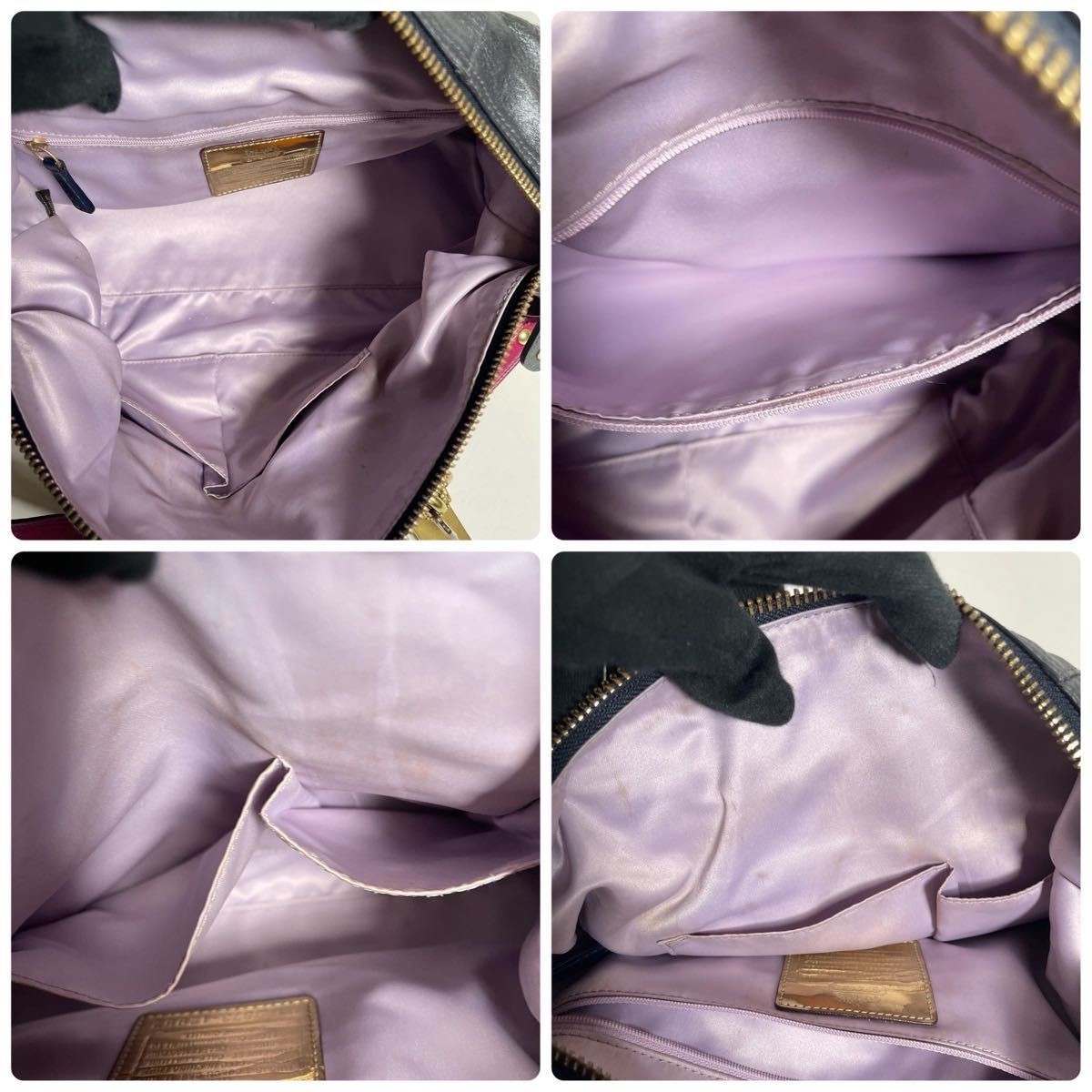 VINTAGE COACH MADISON LEATHER OMBRE PURPLE LG SABRINA TOTE BAG
