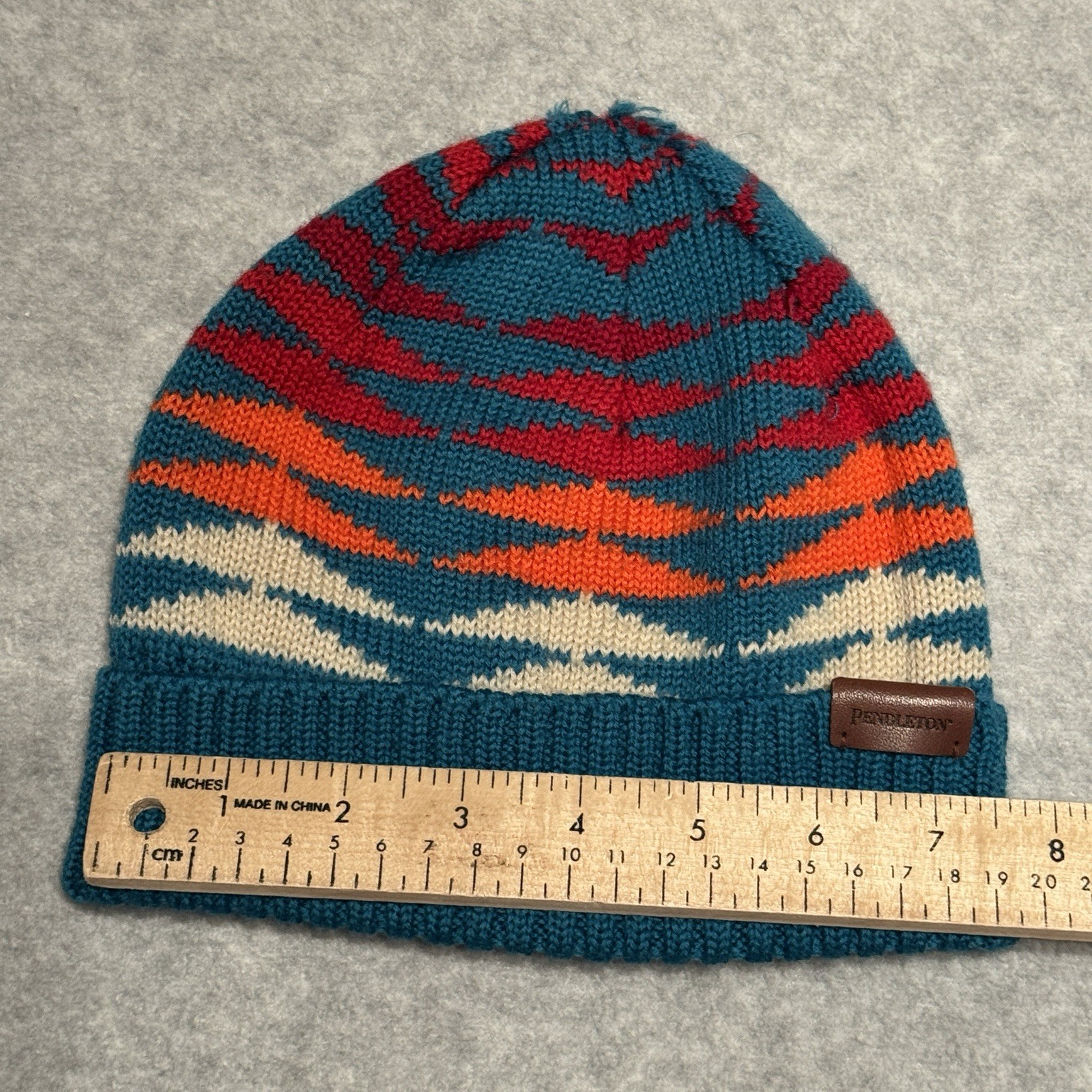 Pendleton Beanie Hat Small Blue Wool - image 3