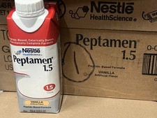 24 Nestle Peptamen 1.5 Vanilla Adult Oral Supplement Formula Carton Exp 8/31/26